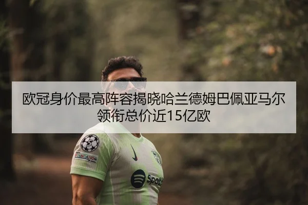 欧冠身价最高阵容揭晓哈兰德姆巴佩亚马尔领衔总价近15亿欧 - hth.com